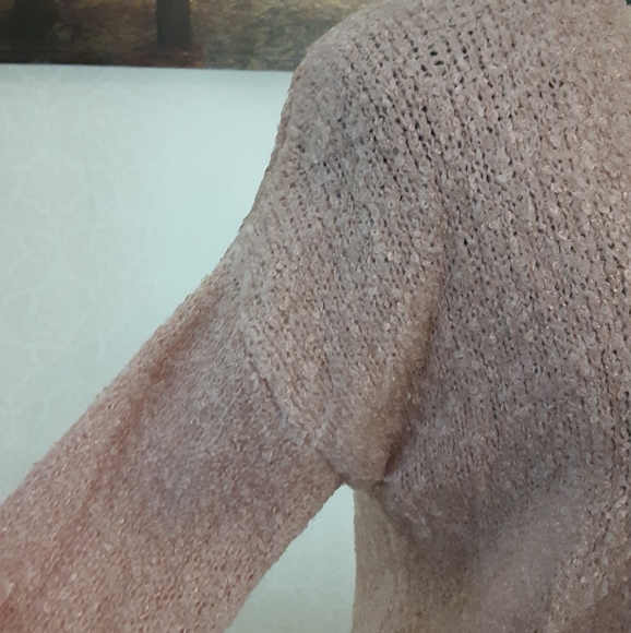 Ruby Moon Textured Pink 32% Wool Open Front Cardigan - Picture 4 of 7